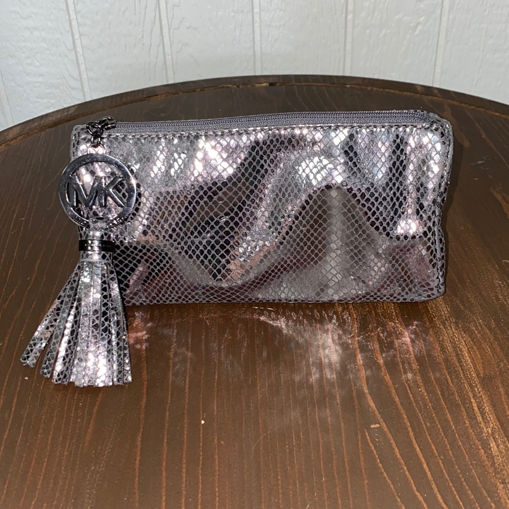 Silver Michael Kors Accessory Bag